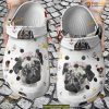 Pug Love Floral Dog Crocs, Perfect for Pug Fans