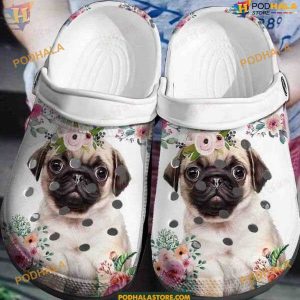 Pug Lover Classic Clogs, Adorable Design Dog Crocs Shoes