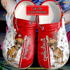 Red Chihuahua Love Dog Clog, Unisex Crocs Shoes, Gift Idea