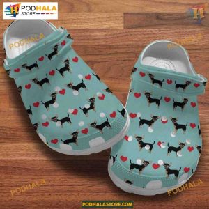 Red Heart Chihuahua Puppies Crocs, Valentine's Gift Perfection