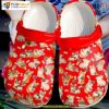 Red Pattern Corgi Puppies Crocs, Ideal Valentine's Day Gift for Corgi Parents