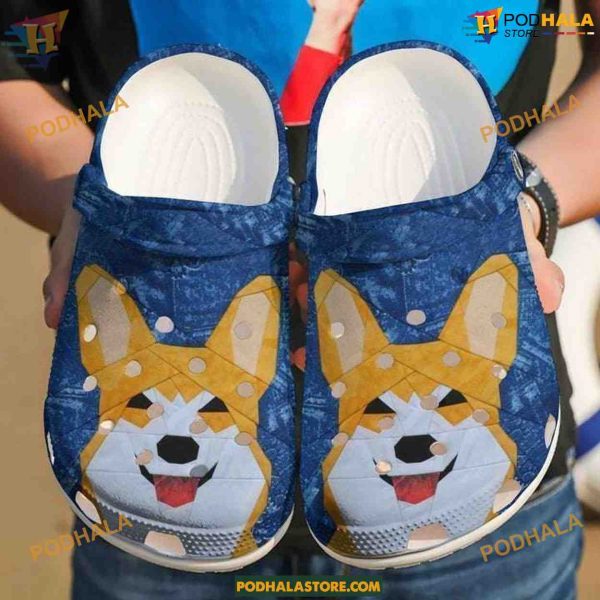 Rubber Corgi Dog Animal Crocs, Durable Footwear for Dog Crocs Enthusiasts