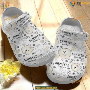 Samoyed Dog Classic Crocs, Ideal for Fluffy Breed Enthusiasts