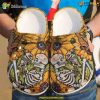 Skeleton Eye Sunflower Dog Crocs, Comfortable Family Footwear
