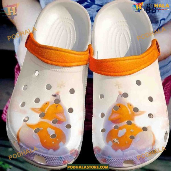 Snowy Corgi Themed Crocs, Winter-Ready Classic Clogs for Fans