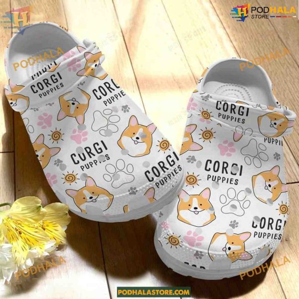 Stylish Corgi Inspired Crocs, Classic Clogs for Dog Lovers