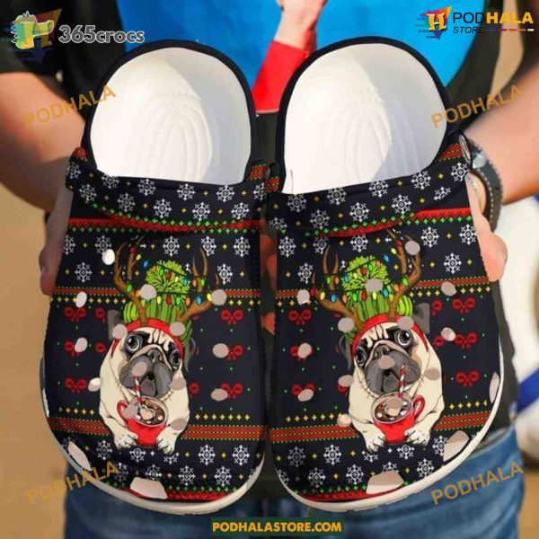 Ugly Christmas Bulldog Patterns,Dog Lover Crocs Clog Shoes