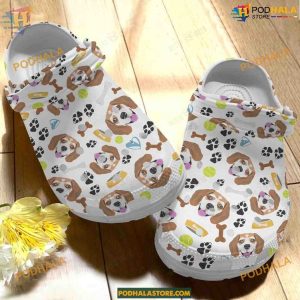 Unique Beagle Design Crocs Classic Clogs, Ideal for Dog Enthusiasts
