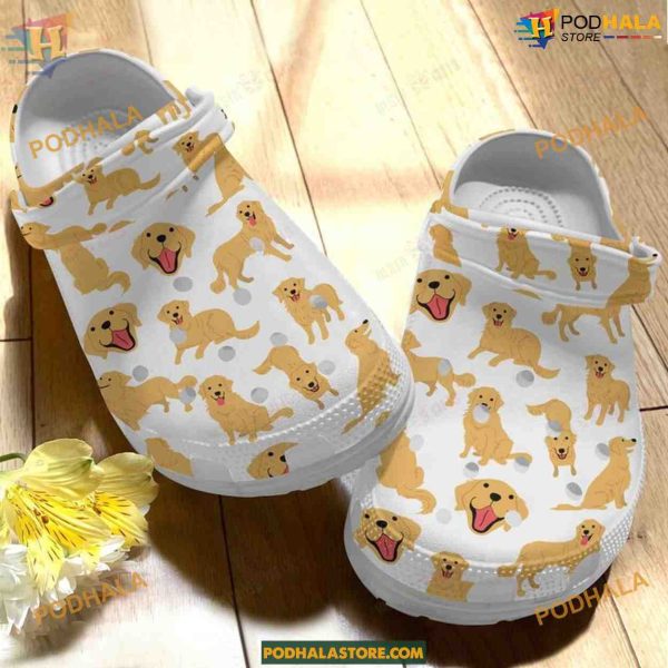 Unique Golden Retriever Classic Dog Crocs, A Favorite Among Dog Owners