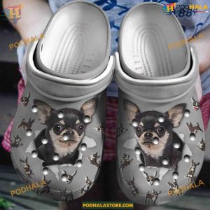 Unique Hole Design Chihuahua Crocs, Classic Dog Clogs