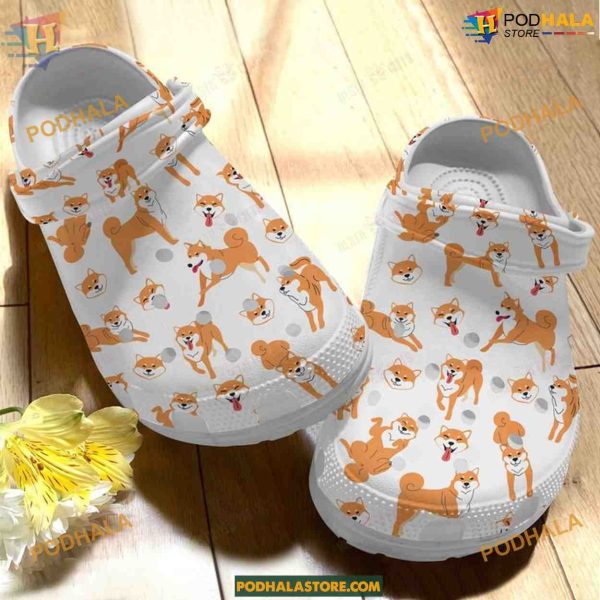 Unique Shiba Inu Dog Crocs, Classic Clogs for Canine Admirers