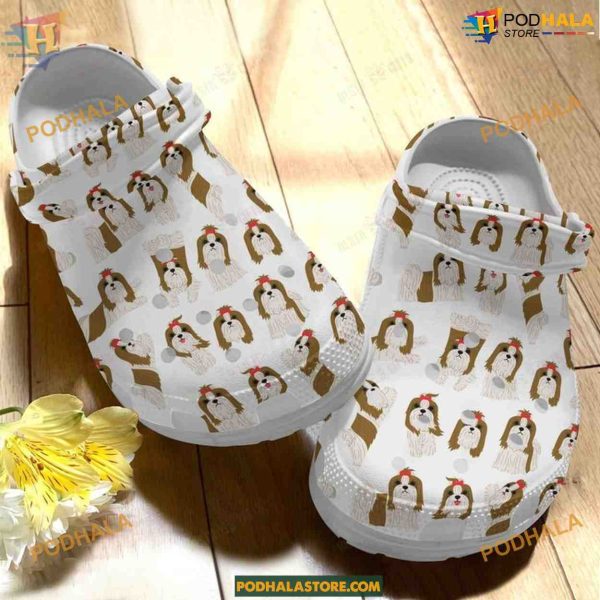 Unique Shih Tzu Dog Crocs, Classic Clogs for Pet Fans