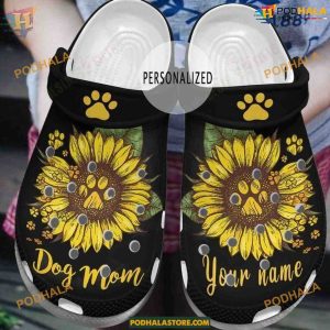 White Sole Dog Mom Personalized Dog Crocs, Stylish and Unique