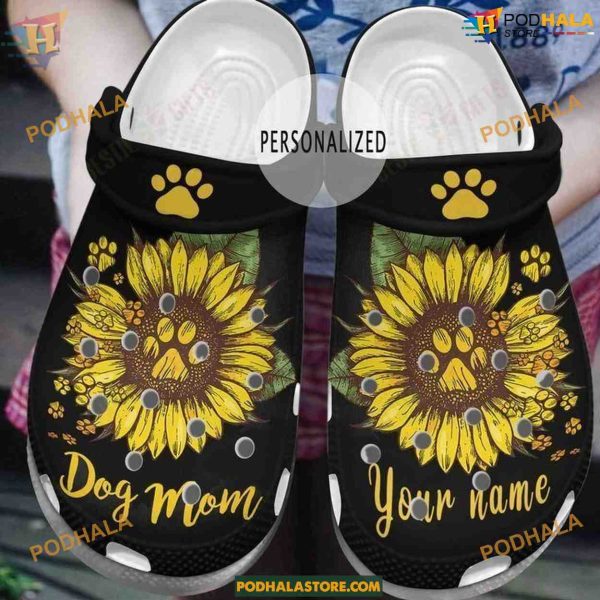 White Sole Dog Mom Personalized Dog Crocs, Stylish and Unique