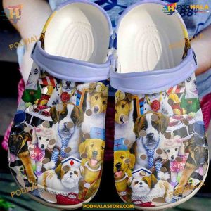 Working Puppy Crocs, Ideal for Men & Women, Dog Fan Gift, Classic Water Rubber Clogs