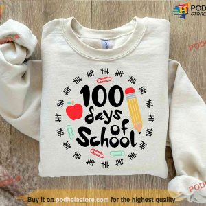 100 Days of School Sweatshirt 100 Day Ideas For Teachers Students 2