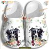 Border Collie Dog Flower Croc Floral Puppy Crocs for Dog Lovers