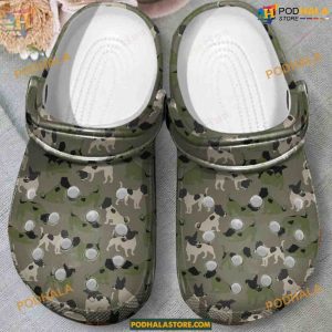 Boxer Dog Camo Classic Dog Crocs Clogs for Boxer Enthusiasts