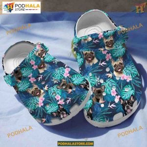 Camo French Bulldog Tropical Leaf Puppy Crocs for Moms