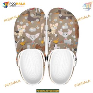 Cool Cute Puppies Power Retro Puppy Crocs for Groovy Vibes