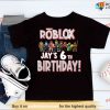Custom Birthday Boy Shirt, Robots Boy Video Game Matching Birthday Gift