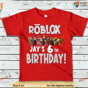 Custom Birthday Boy Shirt Robots Boy Video Game Matching Birthday Gift 2