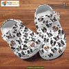Custom Name Border Collie Hibiscus Flower Puppy Crocs Shoes