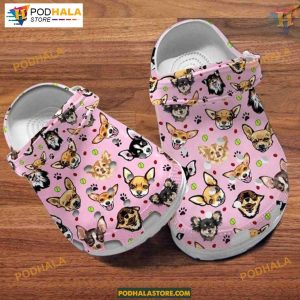 Custom Name Chihuahua Floral Puppy Crocs Dog Mom Gift