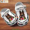 Custom Name German Shepherd Floral Dog Crocs for Moms