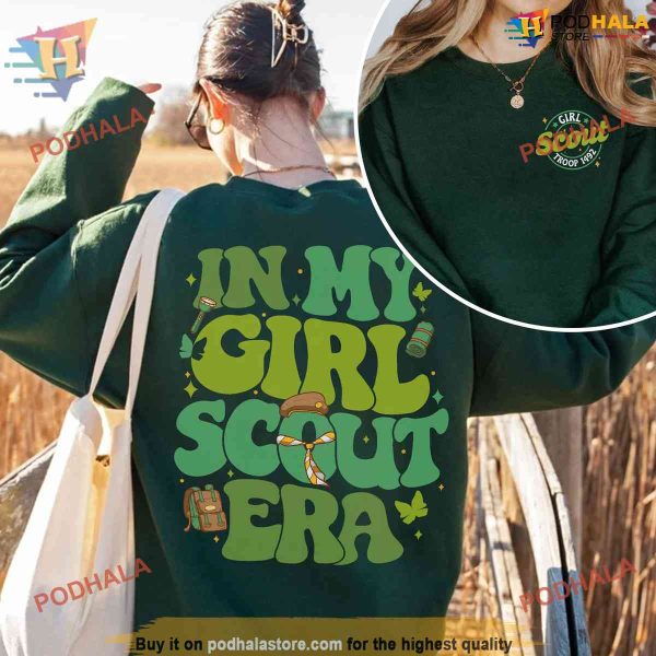 Custom Scout Troop Number In My Girl Scout Era Sweatshirt, Camping Shirt