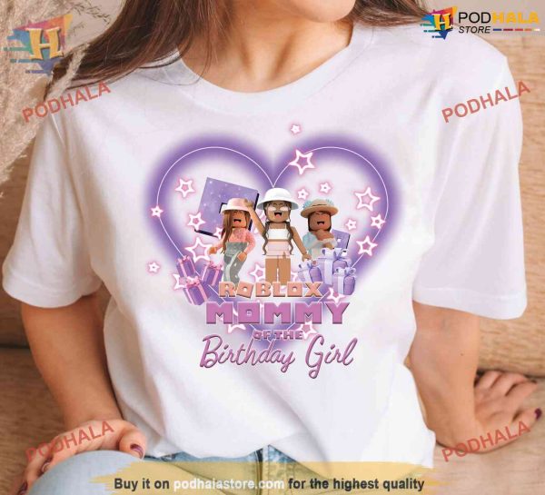 Customized Roblox Birthday Girl Family Shirt, Personalized Birthday Gamer Outfit