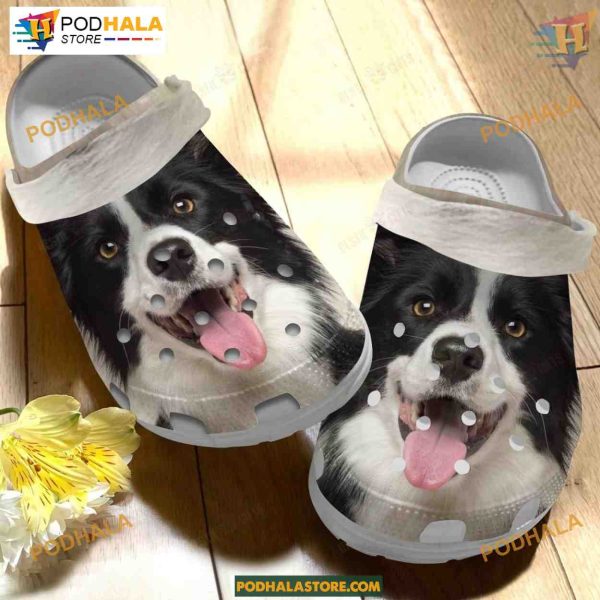 Cute Border Collie Classic Puppy Crocs Shoes for Collie Lovers