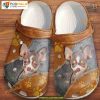 Cute Chihuahua Leather Zipper Chihuahua Lover Dog Crocs Shoes