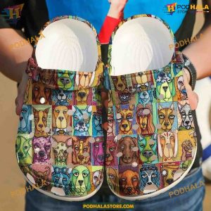 Cute Face Dog Rubber Clog Crocs Shoes for Dog Lovers
