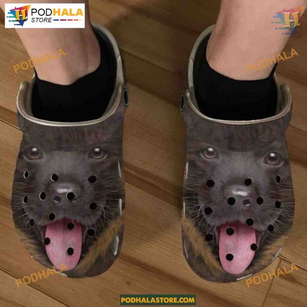 Cute German Shepherd Slippers Dog Face Printed Crocs for Family