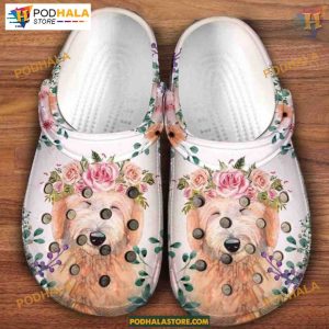 Cute Shih Tzu Dog Flower Croc I Love My Dog Puppy Crocs