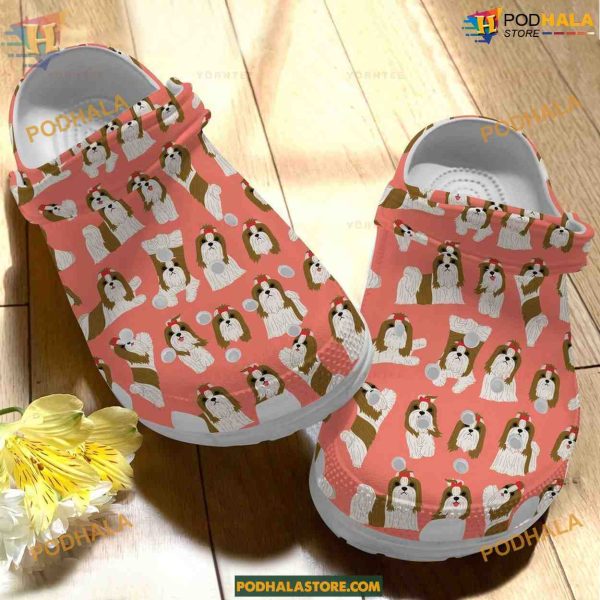 Cute Shih Tzu Dog Gift Rubber Crocs Clog Shoes for Pet Lovers