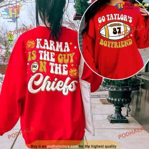 Double-Sided Taylor's Boyfriend Hoodie, Red Football Jersey, Swift Kelce Gift