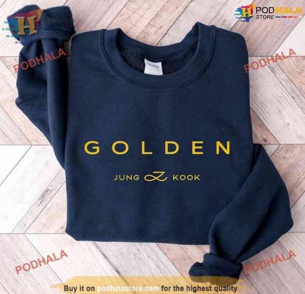 Golden Jungkook Golden Vintage Sweatshirt, Jungkook Golden Album Shirt, Kpop Merch