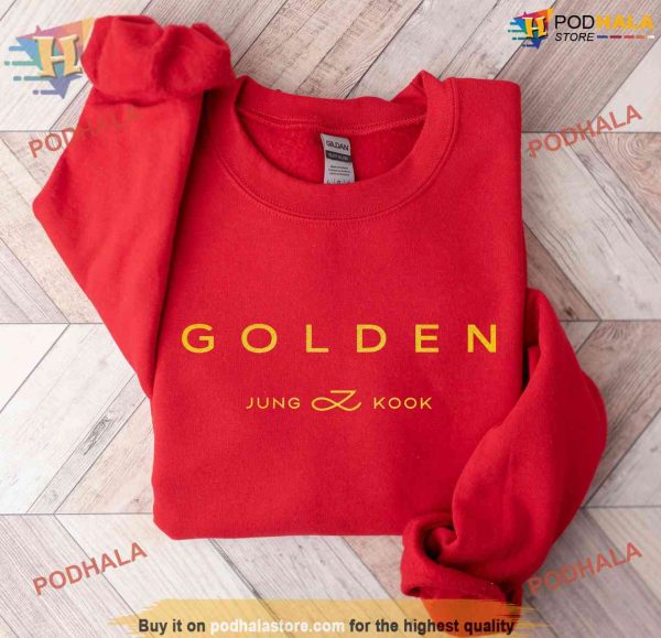 Golden Jungkook Golden Vintage Sweatshirt, Jungkook Golden Album Shirt, Kpop Merch