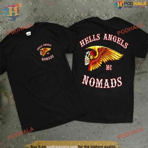Hells Angels Nomads Both Side Black Shirt For Women Men