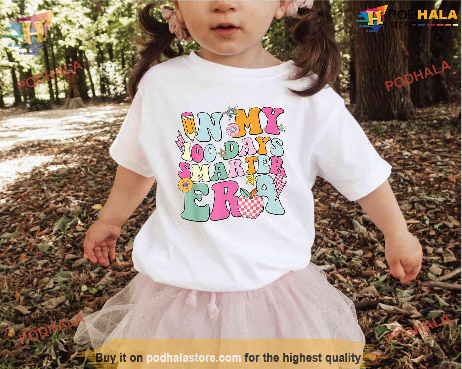 In My 100 Days Smarter Era Pink Shirt For Girls, 100th Day Smarter Tee