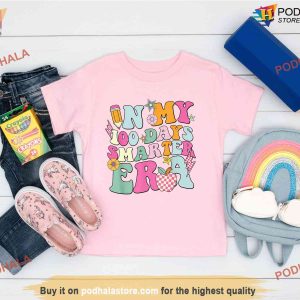 In My 100 Days Smarter Era Pink Shirt For Girls 100th Day Smarter Tee 2