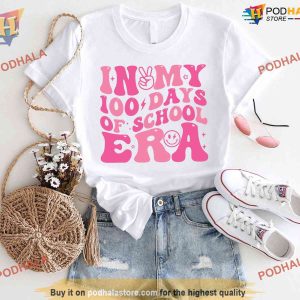 In my 100 Days of School Era Shirt, Pink Back to School Outfit