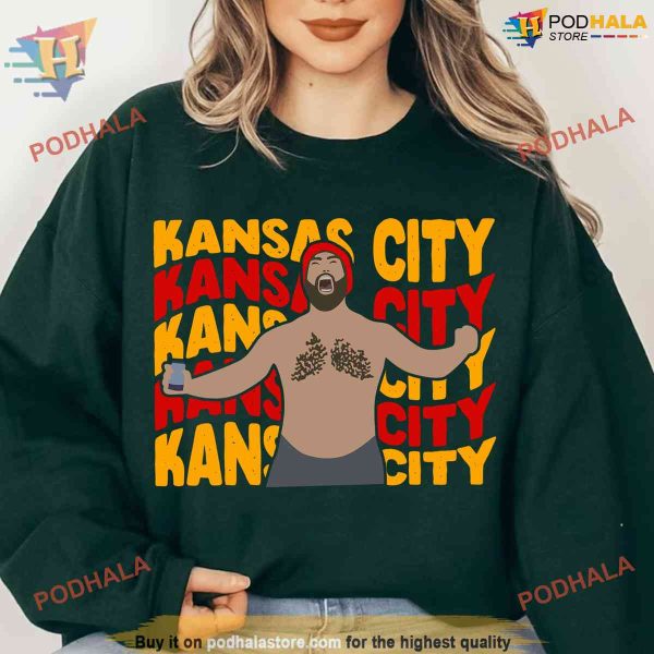 Jason Kelce No Shirt Style, Kansas City 87 Game Day Tee, Football Fan Gear