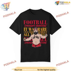 Jason Kelce Shirtless Vintage Tee, Kansas City Football Fun, Fan Apparel
