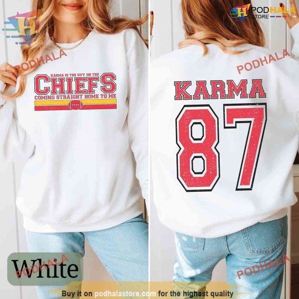 Karma 87 Super Bowl Chiefs Sweatshirt, Kansas City Fan Gear, Super Bowl Party Shirt