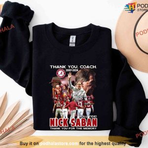 Nick Saban Alabama Football Shirt Thank you Coach Nick Saban Alabama Football Gift 2