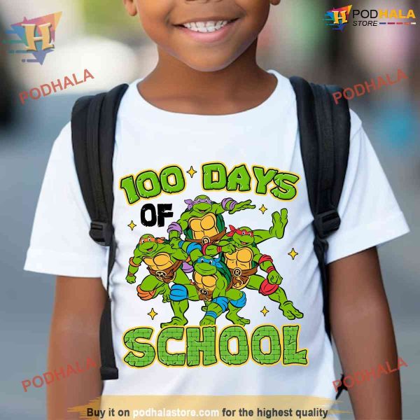 Ninja Turtles 100 Days Of School Shirt, 100 Day Ideas For Boys Girls
