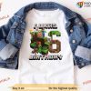 Personalized MineC Birthday Kid Shirt, Custom Name Age Girl Boy Birthday Gift